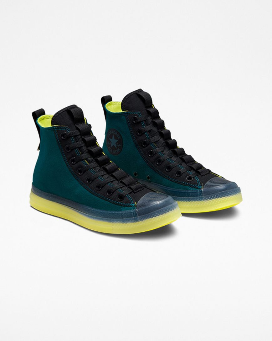 Zapatillas Altas Converse Chuck Taylor All Star CX Explore Edge Glow Mujer Verde Negras | PE W28PL5